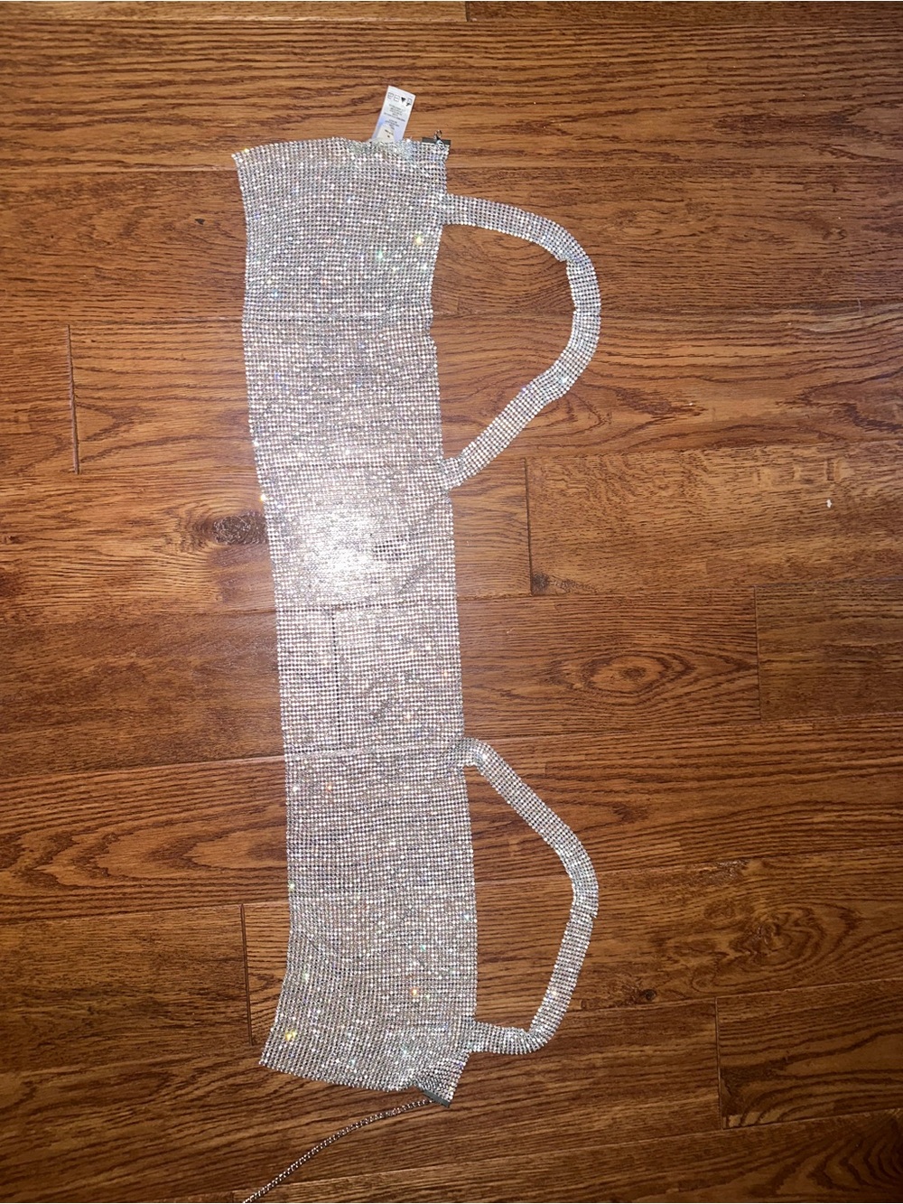 Aeropostale Silver Rhinestone Crop Top
